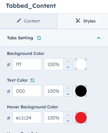Tabbed Content Module